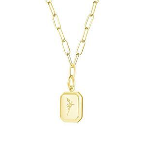 18K Gold Plated Women's Etched 'Forever Love' Necklace Romantic Jewelry